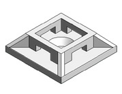 4 Way Cable Tie Mounting Base